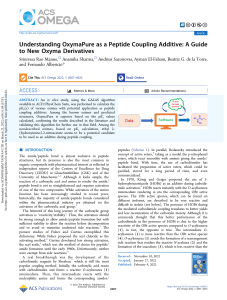 Understanding OxymaPure as a Peptide Coupling Additive- A Guide to New Oxyma Derivatives