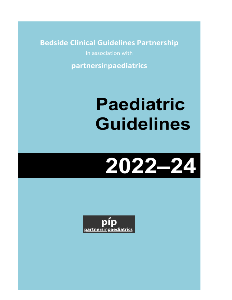 Bedside Paediatric Guidelines 20222024