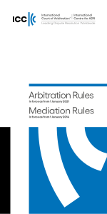 ICC Arbitration & Mediation Rules (2021)