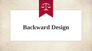 Backward Design Presentation