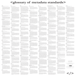 Glossary of metadata standards:  Poster