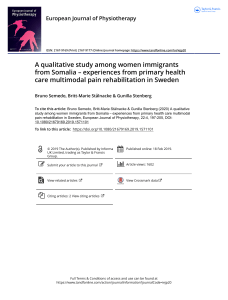 A qualitative study among women immigrants from Somalia experiences from primary health care multimod