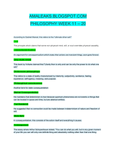 Philosophy Exam Q&A: Weeks 11-20