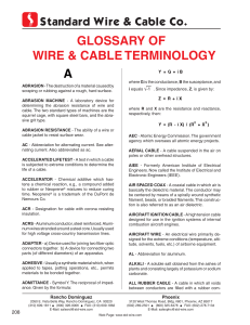 Glossary of Wire Cable Terminology