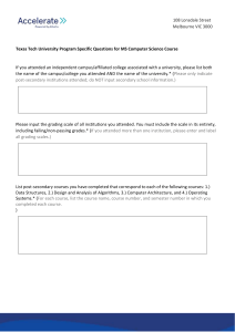 MSCS Program Specific Questions Form
