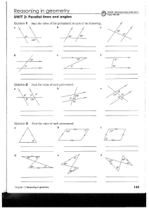 Parallel Lines and Angles Booklet