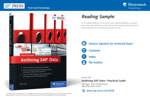 Reading Sample SAPPRESS 1278 Archiving SAP Data Practical Guide utm (1)
