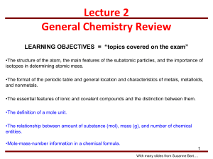 Lecture 2 Gen Chem Review NEW Aug23