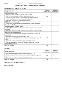 ASSESSMENT CRITERIA