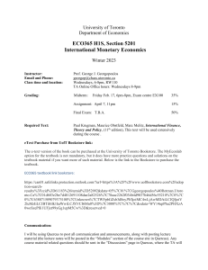 eco365H1S L5201 winter 2023