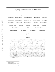 Language Models are Few-Shot Learners