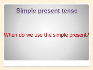 Lesson 1 simple present