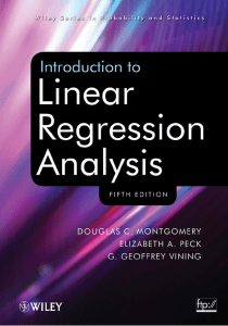 Introduction to Linear Regression Analys