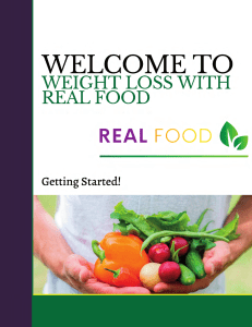 welcome to weight loss with real food