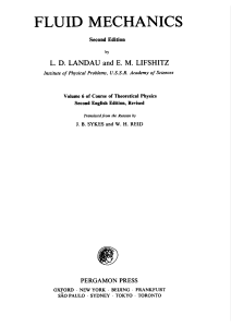 Lev Landau, Lifschitz - Fluid Mechanics