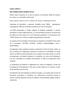 Caso Cl&iacute;nico: Malformaciones Anorrectales
