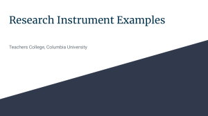 Research Instrument Examples