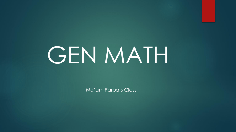 GEN MATH