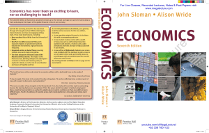 Economics Textbook, 7th Edition by Sloman & Wride