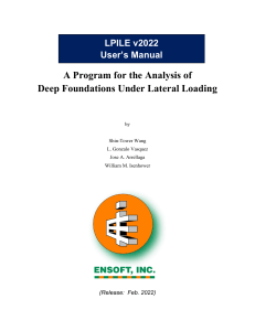 LPile 2022 User Manual