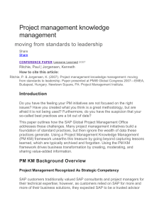 Project management knowledge management