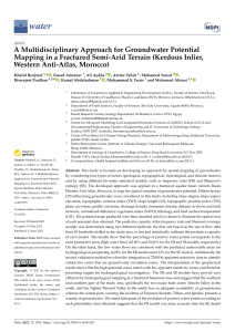 water-14-01553, A Multidisciplinary Approach for Groundwater Potential Mapping in a Fractured Semi-Arid Terrain, Anti-Atlas, Morocco, water, Benjmel, 22