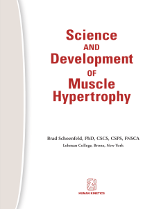 Science and development of muscle hypertrophy