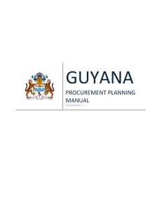 1.GUYANA Procurement Planning Manual