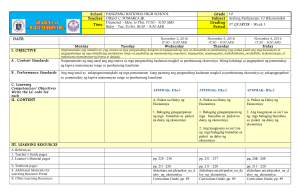 Araling Panlipunan 10: Circular Flow of Economy Lesson Plan