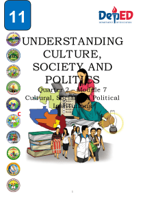 Cultural, social and political institution
