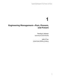 Engineering Management - Past, Present, & Future