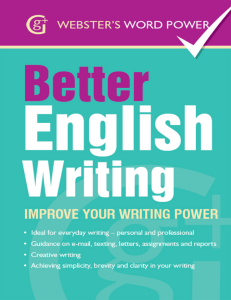 Webster's Word Power Better English Writing. Improve Your Writing Power ( PDFDrive )