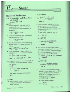 Answers to ch. 15 Sound book problems