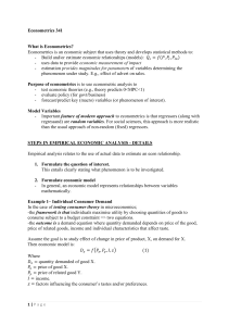 Econometrics 341-Notes 2021a