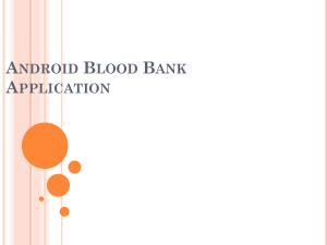 Android Blood Bank App Presentation