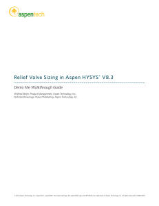  HYSYS Relief Valve Sizing Guide