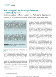 How to Support the Nursing Informatics Leadership.3