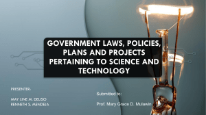 PPT-LESSON3 Government Laws,Policies,Plans and Projects
