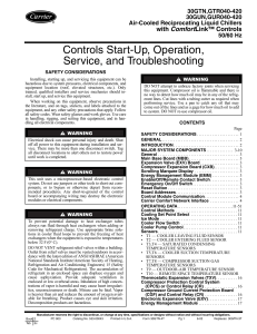 Carrier Chiller Service Manual: Start-Up, Operation & Troubleshooting