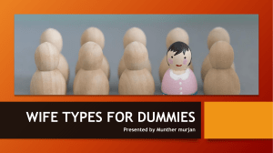 WIFE TYPES FOR DUMMIES