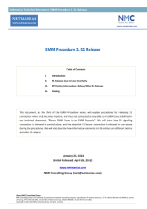 13-EMM Procedure 3. S1 Release