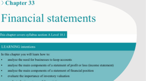 Topic 10, Financial Statements