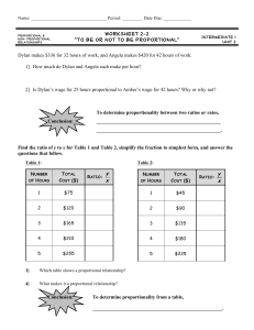 4.2.5 Worksheet 1-To be or Not to be Proporitonal