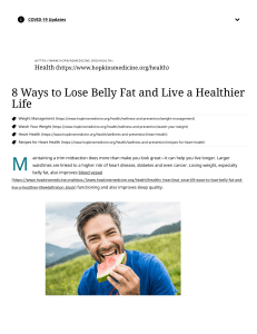 8 Ways to Lose Belly Fat and Live a Healthier Life   Johns Hopkins Medicine