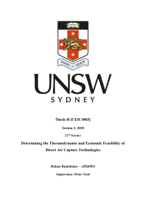 Thesis: Thermodynamic and Economic Feasibility of Direct Air Capture Technologies