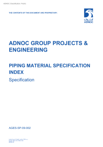 Piping Material Specification Index (1) ADNOC