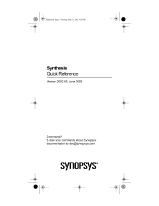SynopsysCommandsReference
