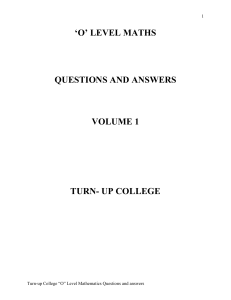 'O' LEVEL MATHS Q AND ANSWERS Volume one-1 (1) (1)