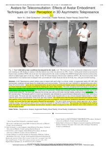 Avatars for Teleconsultation Effects of Avatar Embodiment Techniques on User Perception in 3D Asymmetric Telepresence