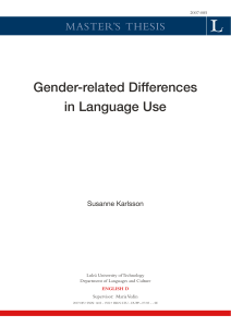 how genders use different english language 